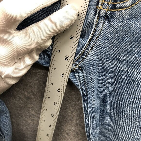 Abercrombie & Fitch Mom Jean Womens Size 4 / 27 Blue Distressed Ripped Stretch - Picture 7 of 9